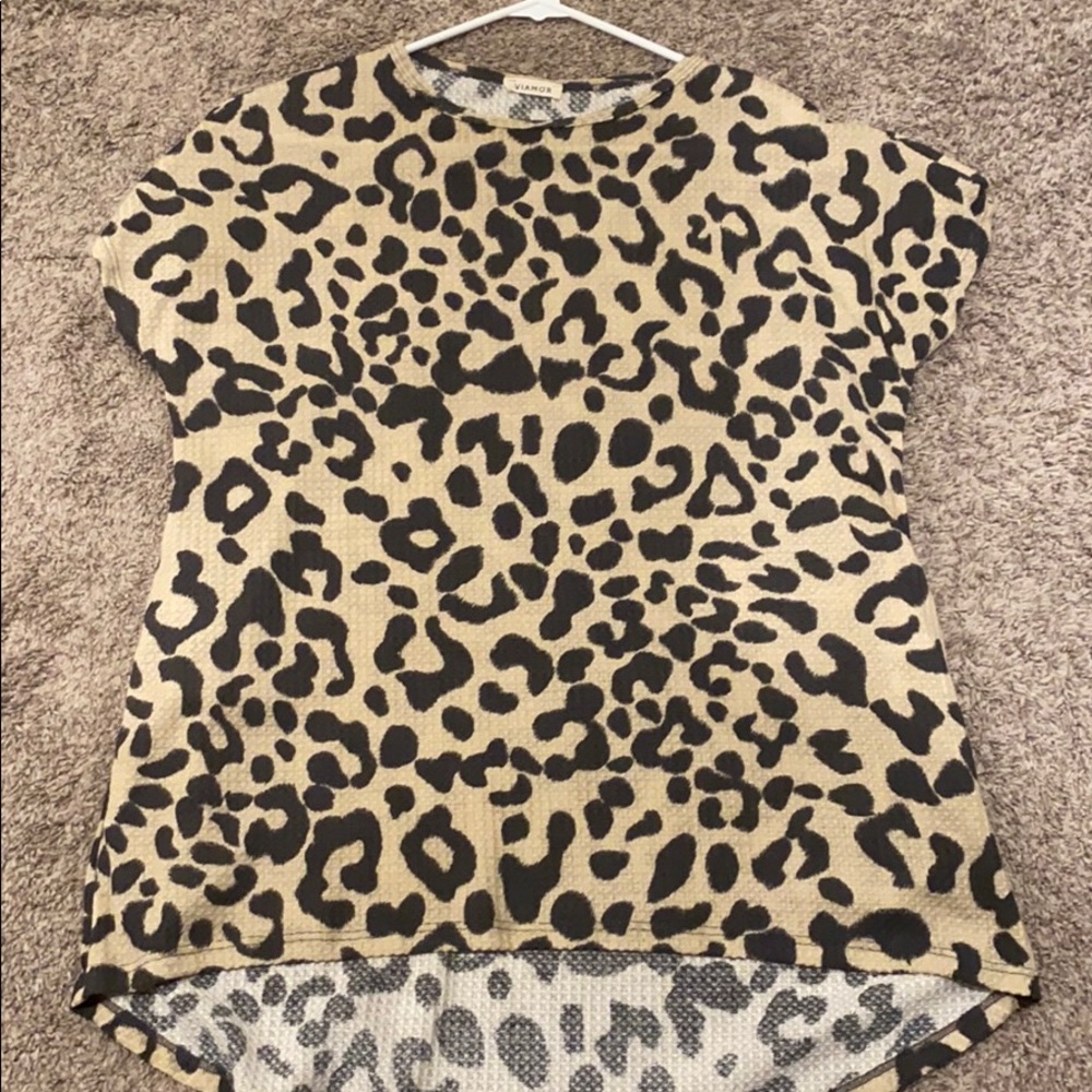 Leopard short sleeve tunic
